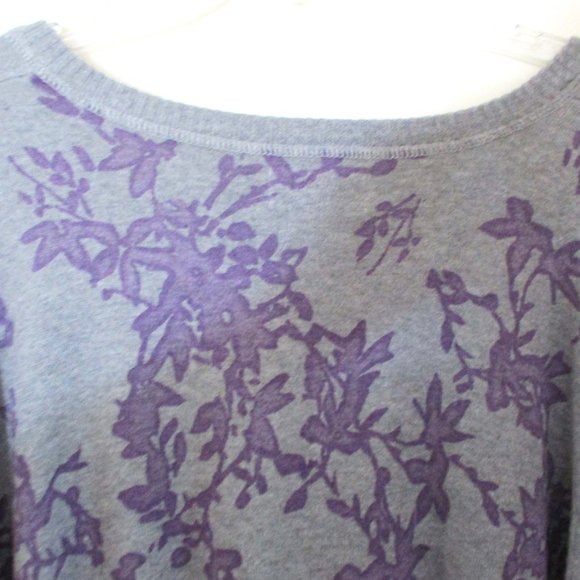 NWT! Sonoma Women's Plus Size Cardigan Sweater, Gray and Purple Floral, Size 3X - Picture 5 of 14